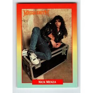 Megadeth Nick Menza 1991 RockCards Brockum 14 Music Card